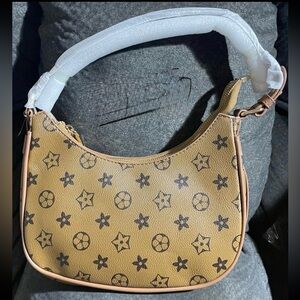Tan Patterned Shoulder Bag